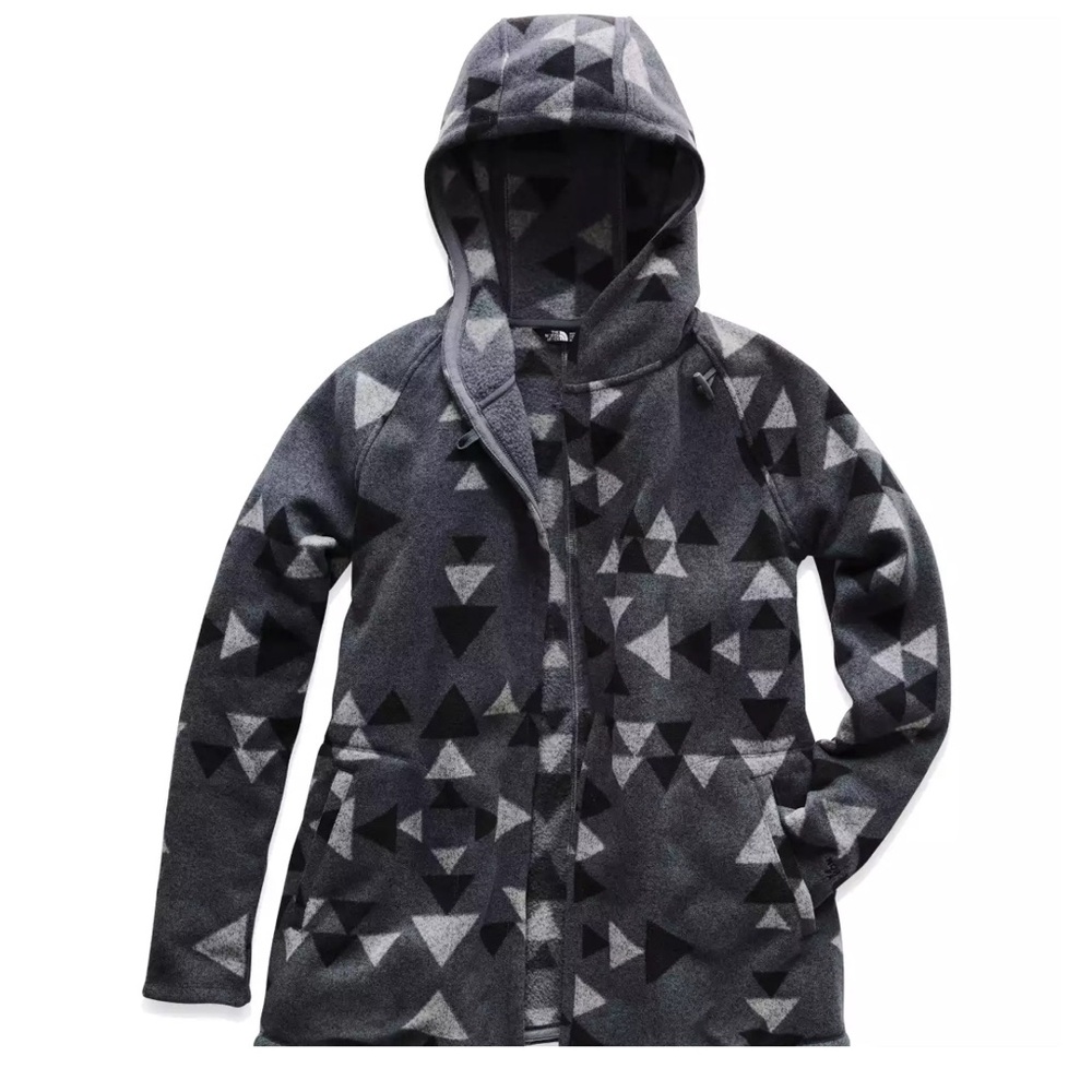 The North Face Crescent Geometric Print Wrap Hooded Sweater